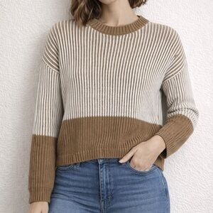 Max Studio Women's Colorblock Ribbed Sweater - Size Small